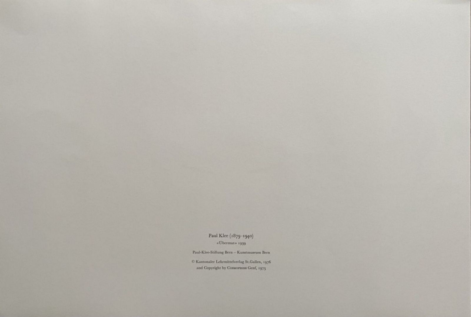 Paul LKEE(1879-1940), D'Après (after) - Übermut, 1976. - Image 2