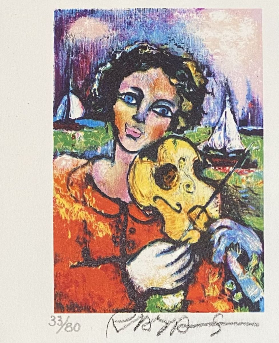 RAYA SORKINE (1936-2022) - L’amoureux au violon.