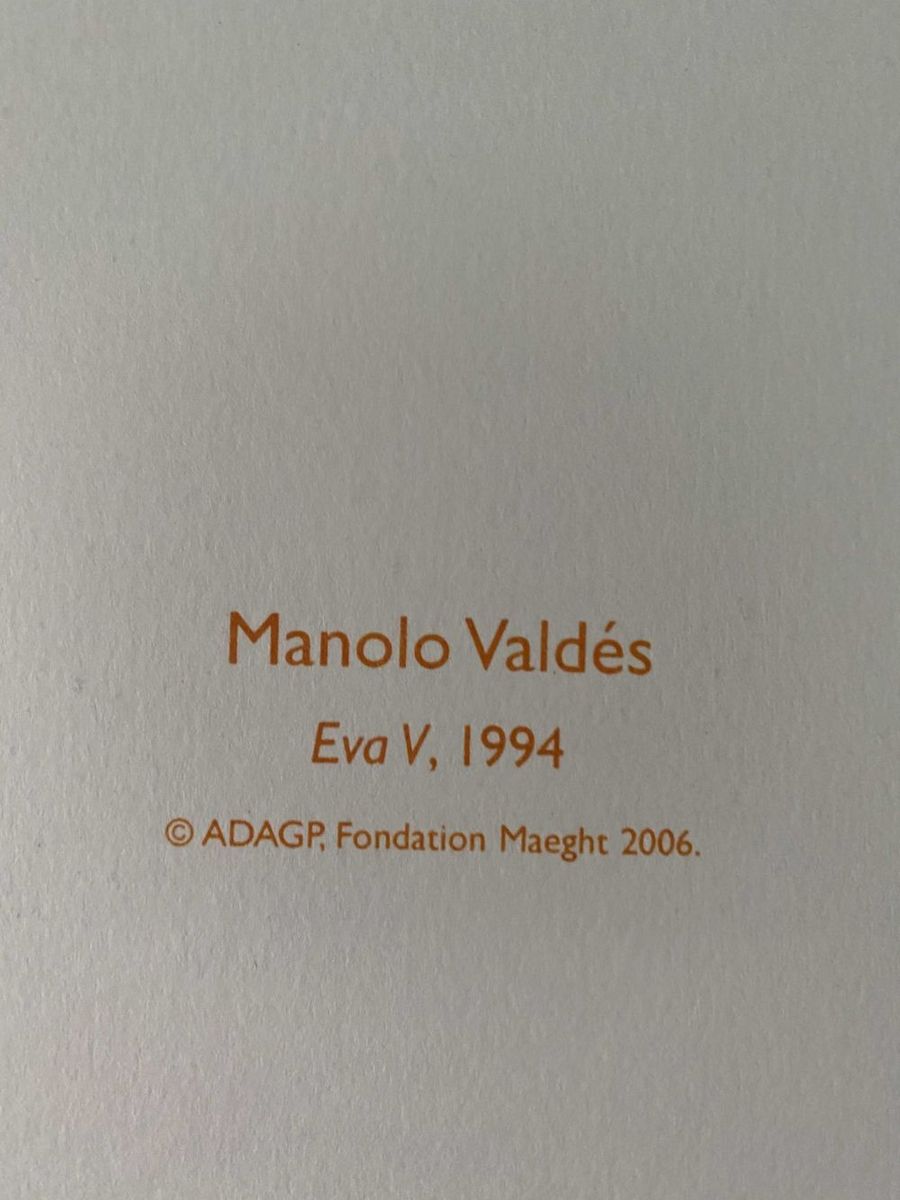 Manolo VALDES (Né en 1942), D'Après (after) - Eva V, 1994 – Image 2