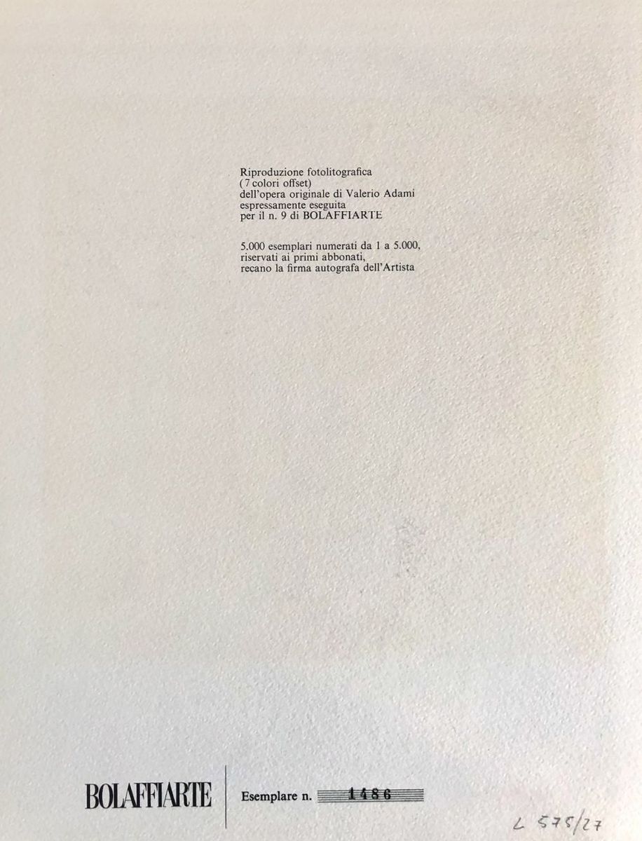 Valerio ADAMI (Né en 1935) - Number 9, 1971. - Image 2