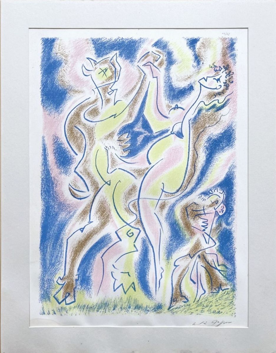 André MASSON (1896-1987)- Nymphe et satyre, 1971. – Image 6