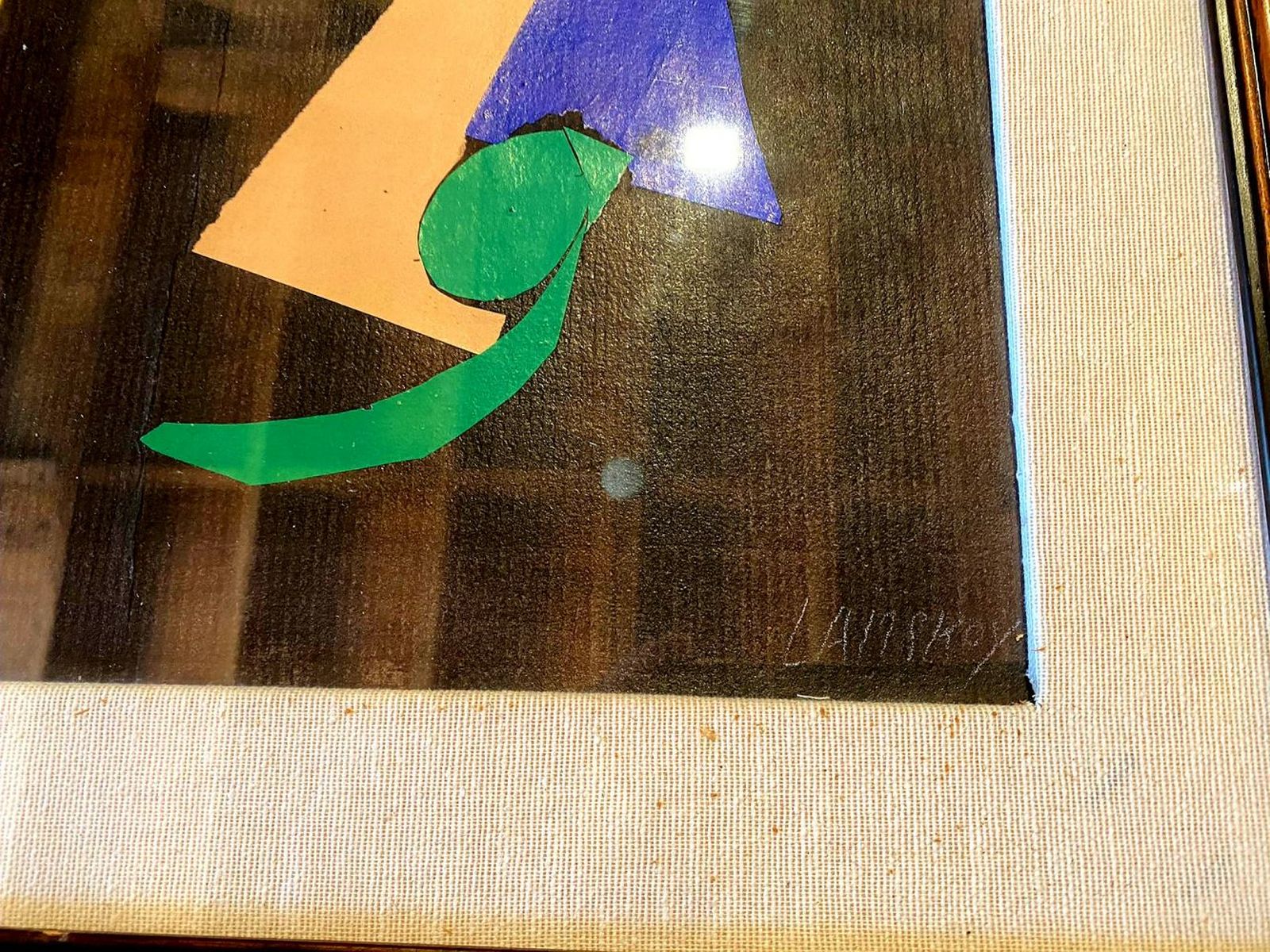 André LANSKOY (1902-1976) - Composition sur fond noir. – Image 2