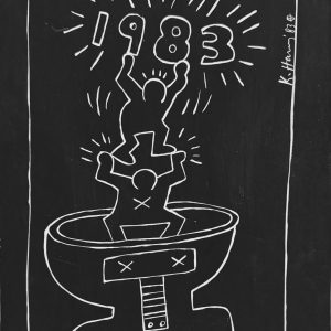 Keith HARING (1958-1990), Attribué à.  Sans titre,1983.