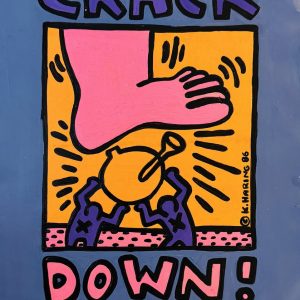 Keith HARING (1958-1990), Attribué à.  Crack Down !1986.