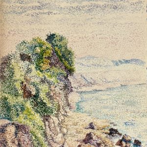 Anna BOCH (1848-1936) Côte rocheuse en méditerranée.