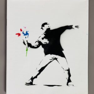 BANKSY (né en 1975) d’après.   « Flowers Thrower». 2015.