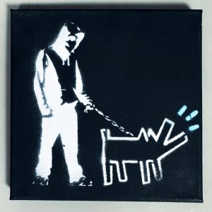 BANKSY (Né en 1974) d’après. « Dog with man ». 2015.