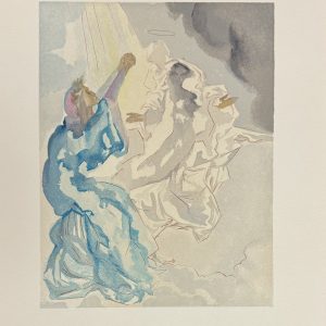 Salvador DALI (1904-1989)  Nouvel aspect de Béatrice La Divine Comédie Le Paradis - Chant 5 1963.