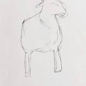 Tyeb MEHTA (1925-2009), Ecole indienne.  Bull, 1967.